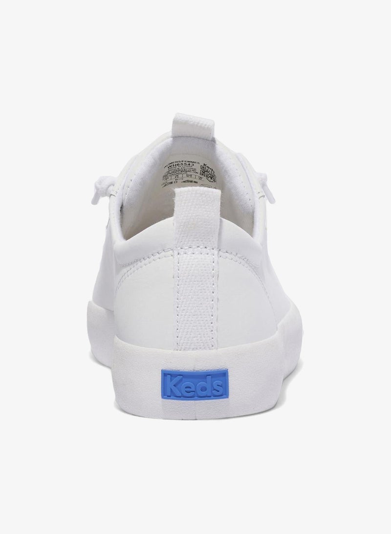 Keds Women's Kickback Leather Slip On  Casual Sneaker White - Image 2